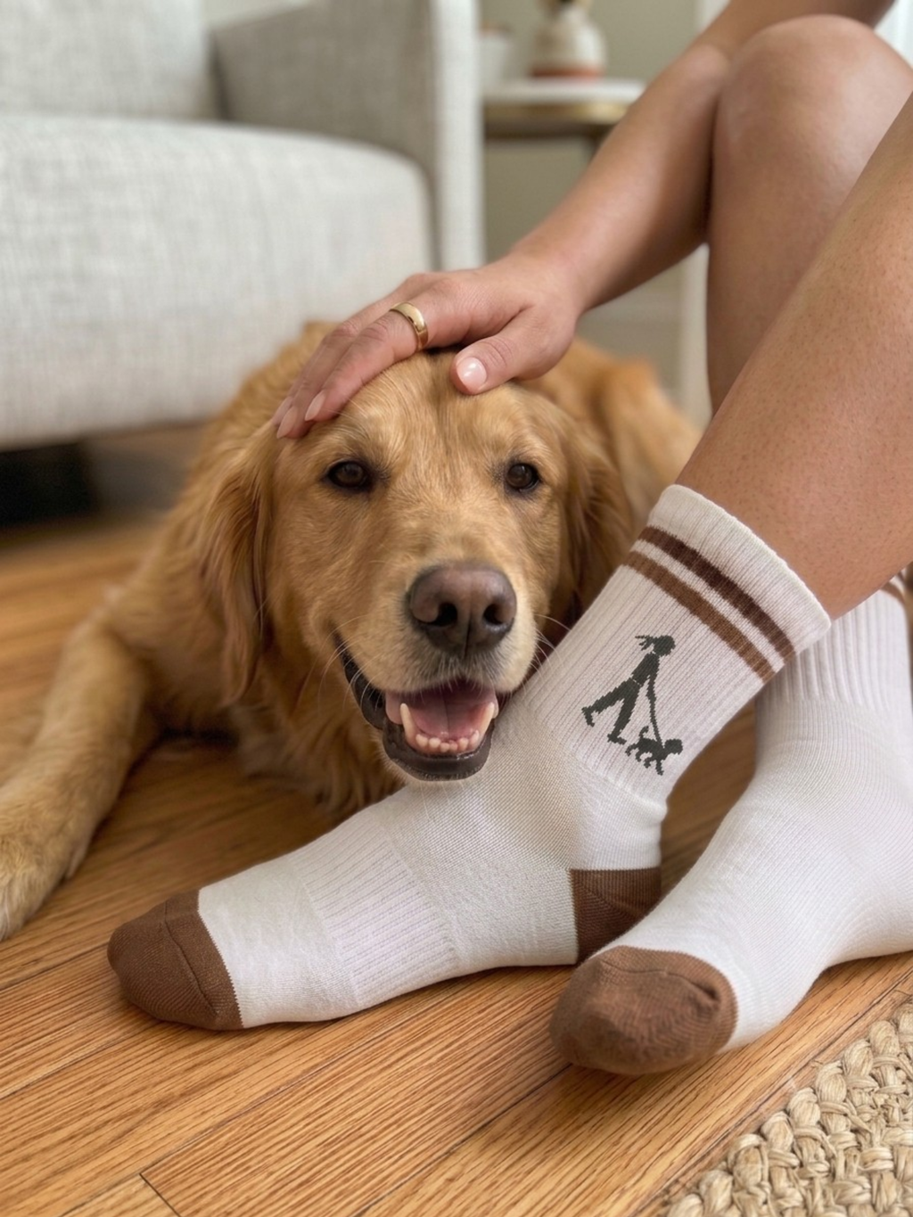 Daily Walk Retro Crew Socks for Dog Lovers