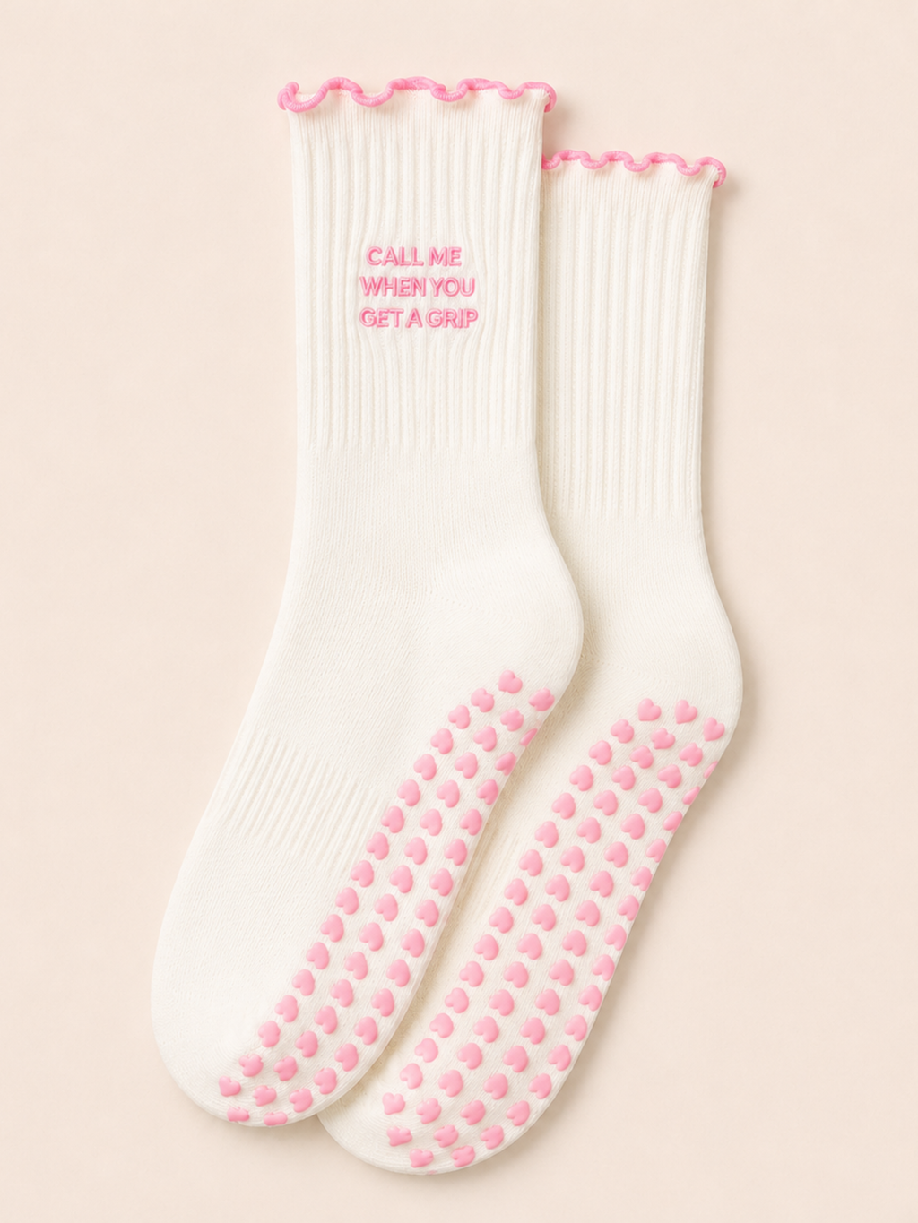 Call Me When You Get a Grip Pilates Socks Dog Lovers