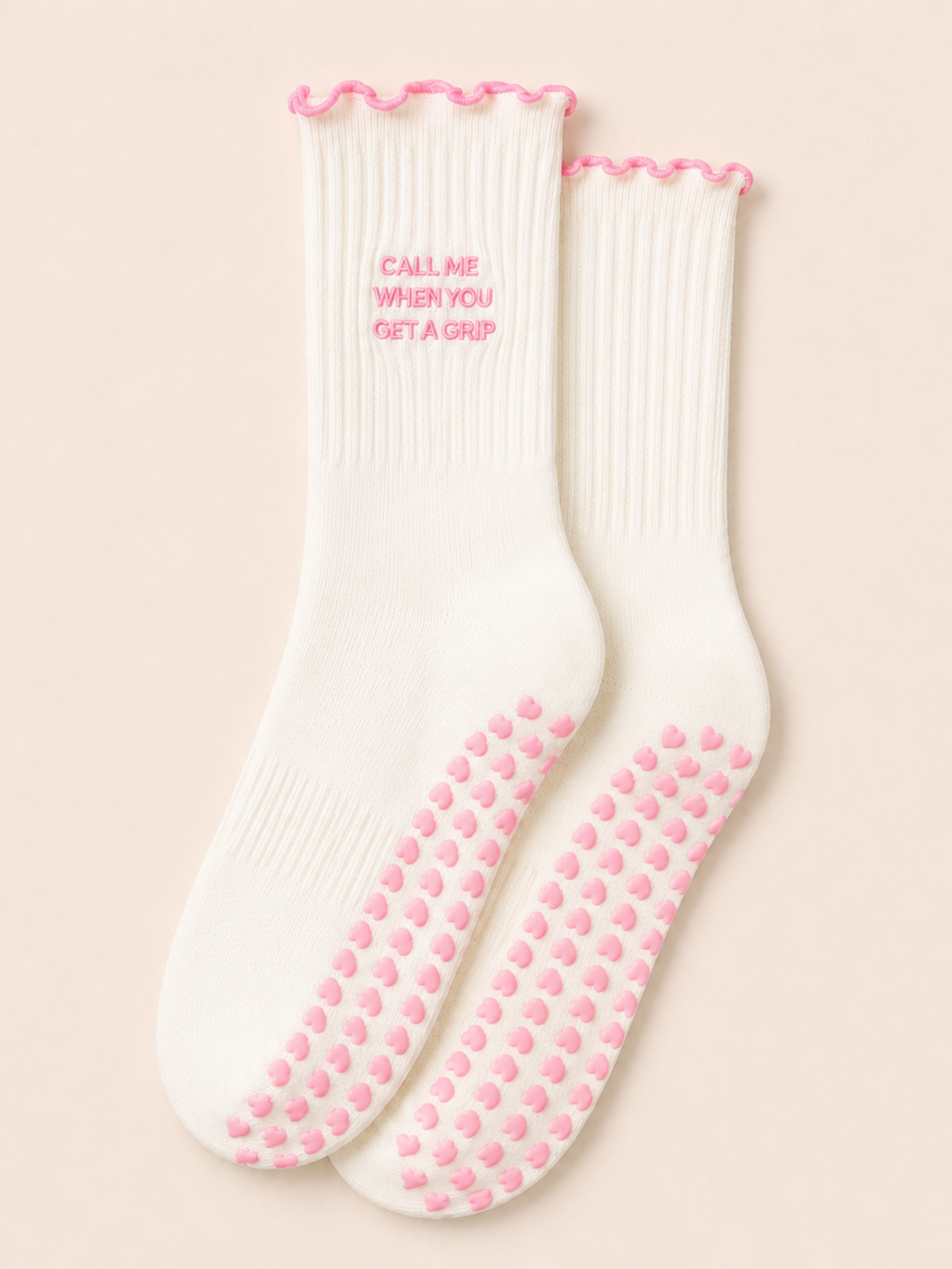 Call Me When You Get a Grip Pilates Socks Dog Lovers