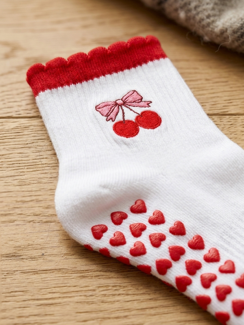 Cherry Pilates Grip Socks for Dog Lovers