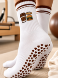 Coffee Pilates Grip Socks for Dog Lovers
