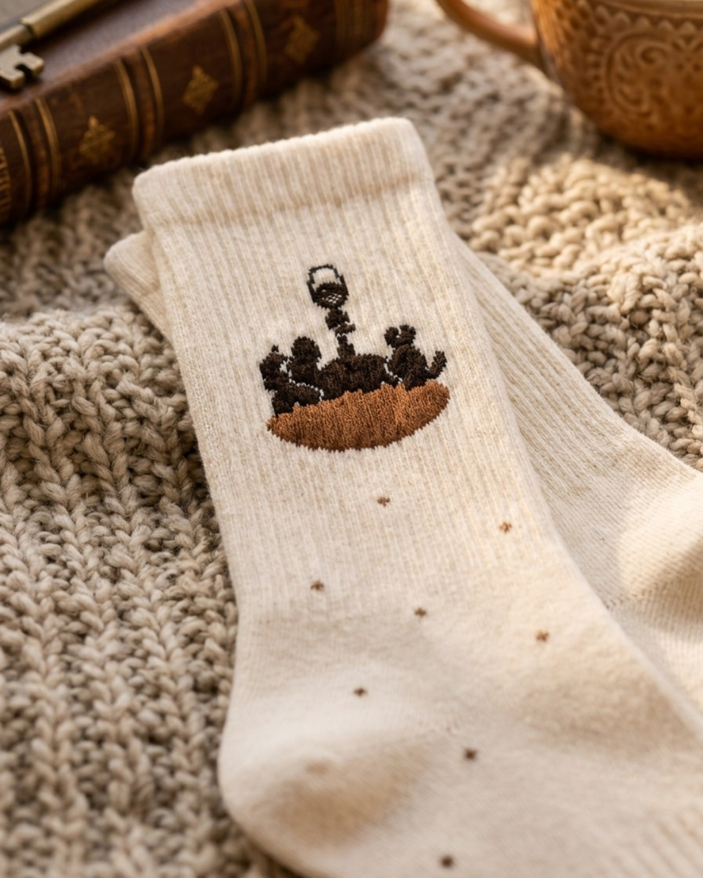Belly Rub Cotton Crew Socks for Dog Lovers